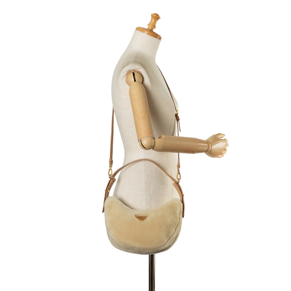 Pre-Loved Prada Shearling and Leather Arqué Satchel - Picture 10 of 11